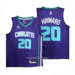 Camiseta Charlotte Hornets Gordon Hayward #20 Statement 2020-21 Violeta