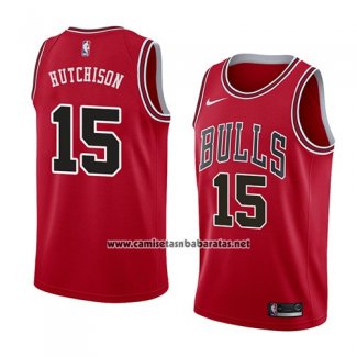 Camiseta Chicago Bulls Chandler Hutchison #15 Icon 2018 Rojo