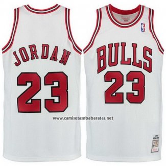 Camiseta Chicago Bulls Michael Jordan #23 Retro 1998 Blanco