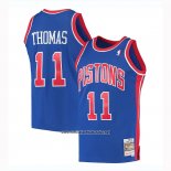 Camiseta Detroit Pistons Isaiah Thomas #11 Mitchell & Ness 1988-89 Azul