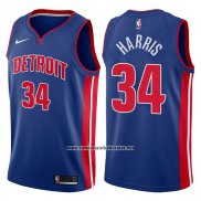 Camiseta Detroit Pistons Tobias Harris #34 Icon 2017-18 Azul