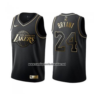 Camiseta Golden Edition Los Angeles Lakers Kobe Bryant Negro