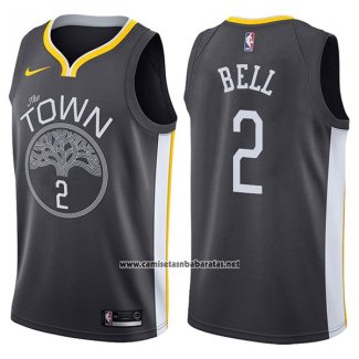 Camiseta Golden State Warriors Jordan Bell #2 The Town Statement 2017-18 Negro