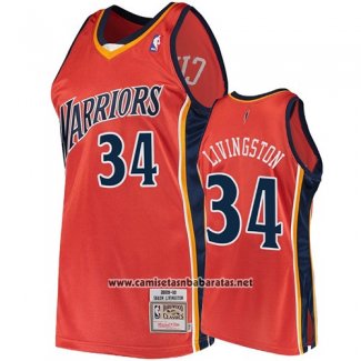 Camiseta Golden State Warriors Shaun Livingston 2009-10 Hardwood Classics Naranja