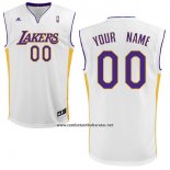 Camiseta Los Angeles Lakers Adidas Personalizada Blanco