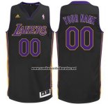 Camiseta Los Angeles Lakers Adidas Personalizada Negro
