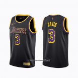 Camiseta Los Angeles Lakers Anthony Davis #3 Earned 2020-21 Negro