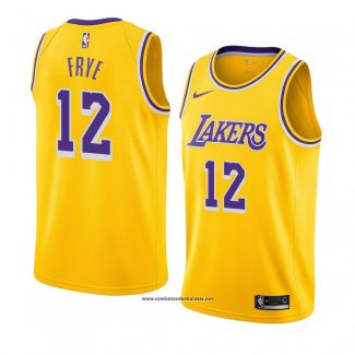 Camiseta Los Angeles Lakers Channing Frye #12 Icon 2018-19 Amarillo