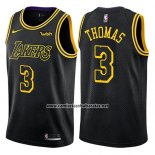 Camiseta Los Angeles Lakers Isaiah Thomas #3 Ciudad 2018 Negro