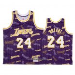 Camiseta Los Angeles Lakers Kobe Bryant #24 Hardwood Classics Tear Up Pack Violeta