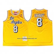 Camiseta Los Angeles Lakers Kobe Bryant #8 Retro Amarillo