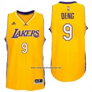 Camiseta Los Angeles Lakers Luol Deng #9 Amarillo