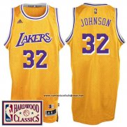 Camiseta Los Angeles Lakers Magic Johnson #32 Retro 2016-17 Amarillo