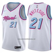 Camiseta Miami Heat Hassan Whiteside #21 Ciudad Blanco