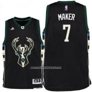 Camiseta Milwaukee Bucks Thon Maker #7 Negro