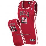 Camiseta Mujer Chicago Bulls Jimmy Butler #21 Rojo