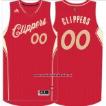 Camiseta Navidad 2015 Los Angeles Clippers Adidas Personalizada Rojo