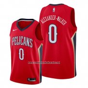 Camiseta New Orleans Pelicans Nickeil Alexander-Walker #0 Statement Rojo