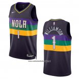 Camiseta New Orleans Pelicans Zion Williamson #1 Ciudad 2022-23 Violeta