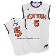 Camiseta New York Knicks Jason Kidd #5 Blanco