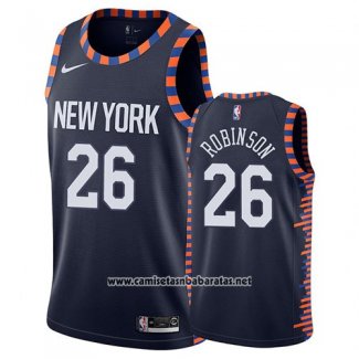 Camiseta New York Knicks Mitchell Robinson #26 Ciudad 2019 Azul