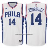Camiseta Philadelphia 76ers Sergio Rodriguez #14 Blanco