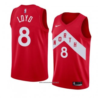 Camiseta Toronto Raptors Jordan Loyd #8 Earned 2018-19 Rojo
