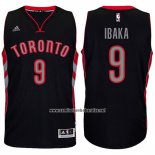 Camiseta Toronto Raptors Serge Ibaka #9 2016-17 Negro