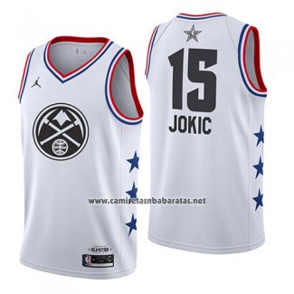 Camiseta All Star 2019 Denver Nuggets Nikola Jokic #15 Blanco