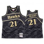 Camiseta Atlanta Hawks Dominique Wilkins #21 1986-87 Hardwood Classic Negro