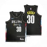 Camiseta Brooklyn Nets Seth Curry #30 Ciudad 2020-21 Negro