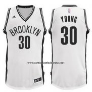 Camiseta Brooklyn Nets Thaddeus Young #30 Blanco