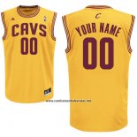 Camiseta Cleveland Cavaliers Adidas Personalizada Amarillo