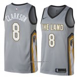 Camiseta Cleveland Cavaliers Jordan Clarkson #8 Ciudad 2018 Gris