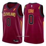 Camiseta Cleveland Cavaliers Kevin Love #0 2017-18 Rojo