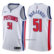 Camiseta Detroit Pistons Boban Marjanovic #51 Association 2017-18 Blanco