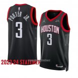 Camiseta Houston Rockets Kevin Porter Jr #3 Statement 2023-24 Negro