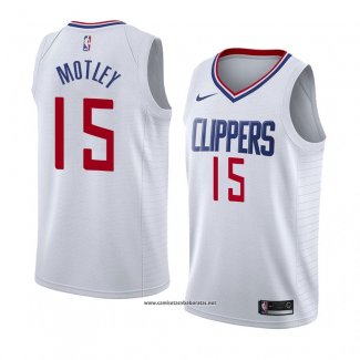 Camiseta Los Angeles Clippers Johnathan Motley #15 Association 2018 Blanco