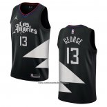 Camiseta Los Angeles Clippers Paul George #13 Statement 2022-23 Negro