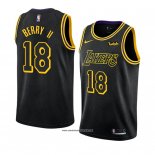 Camiseta Los Angeles Lakers Joel Berry Ii #18 Ciudad 2018 Negro