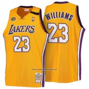 Camiseta Los Angeles Lakers Lou Williams #23 Retro 1999-00 Amarillo