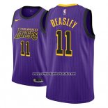 Camiseta Los Angeles Lakers Michael Beasley #11 Ciudad 2018 Violeta