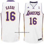 Camiseta Los Angeles Lakers Pau Gasol #16 Blanco