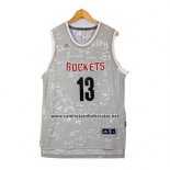 Camiseta Luces De La Ciudad Houston Rockets James Harden #13 Gris