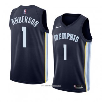 Camiseta Memphis Grizzlies Kyle Anderson #1 Icon 2018 Azul
