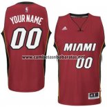 Camiseta Miami Heat Adidas Personalizada Rojo