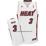 Camiseta Miami Heat Dwyane Wade #3 Blanco