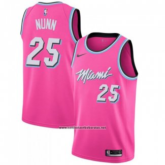 Camiseta Miami Heat Kendrick Nunn #25 Earned 2018-19 Rosa