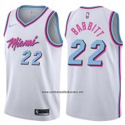 Camiseta Miami Heat Luke Babbitt #22 Ciudad 2017-18 Blanco