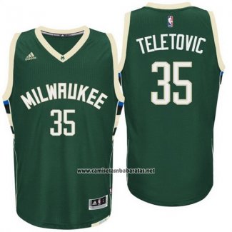 Camiseta Milwaukee Bucks Mirza Teletovic #35 Verde